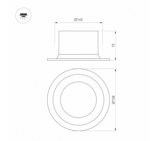 Встраиваемый светильник Arlight MS-DROP-BUILT-R158-30W Day4000 (BK, 90 deg, 230V) 041498 Встраиваемый светильник Arlight MS-DROP-BUILT-R158-30W Day4000 (BK, 90 deg, 230V) 041498