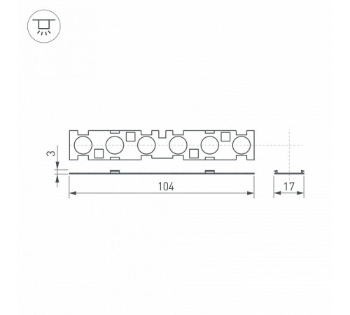 Экран линзованный Arlight SL-LINE-W20-30deg-540 041791