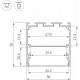 Алюминиевый профиль Arlight LINE-S-5050-3000 BLACK 041841