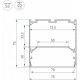 Алюминиевый профиль Arlight LINE-S-7575-2500 BLACK 041856