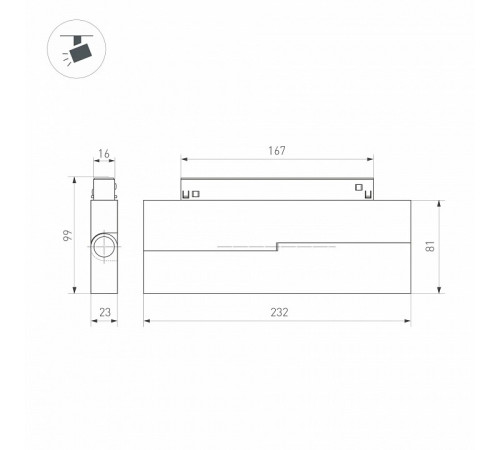 Трековый магнитный светильник Arlight MAG-ORIENT-DOTS-FOLD-S230-12W Warm3000 (BK, 30 deg, 48V, DALI) 041905 Трековый магнитный светильник Arlight MAG-ORIENT-DOTS-FOLD-S230-12W Warm3000 (BK, 30 deg, 48V, DALI) 041905