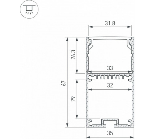 Профиль Arlight LINE-S-3667-3000 BLACK 042903 Профиль Arlight LINE-S-3667-3000 BLACK 042903