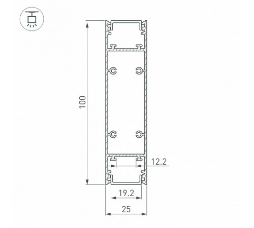 Профиль Arlight SL-LINE-25100-DUAL-2500 WHITE 043112 Профиль Arlight SL-LINE-25100-DUAL-2500 WHITE 043112