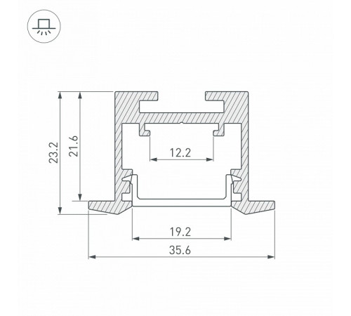 Профиль Arlight SL-LINE-3523-F-2500 WHITE 043117 Профиль Arlight SL-LINE-3523-F-2500 WHITE 043117