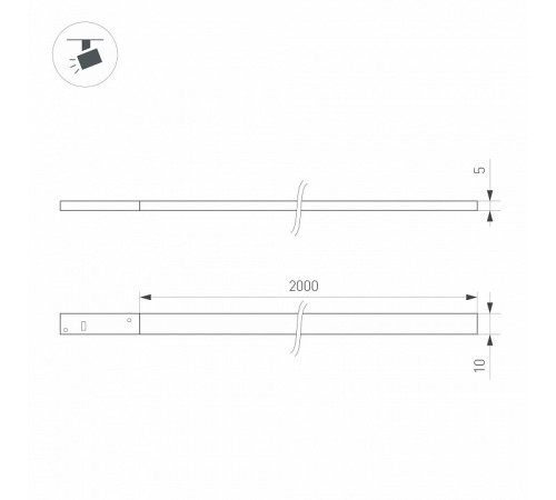 Трековый магнитный светильник Arlight MAG-MICROCOSM-FLAT-ELASTIC-L2000-16W Warm3000 (BK, 100 deg, 24V) 043250