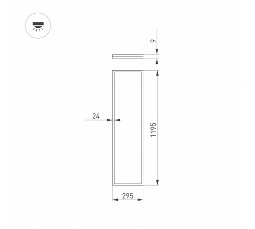Светодиодная панель Arlight DL-INTENSO-S300x1200-40W Warm3000 (WH, 120 deg, CRI90, 230V) 043558