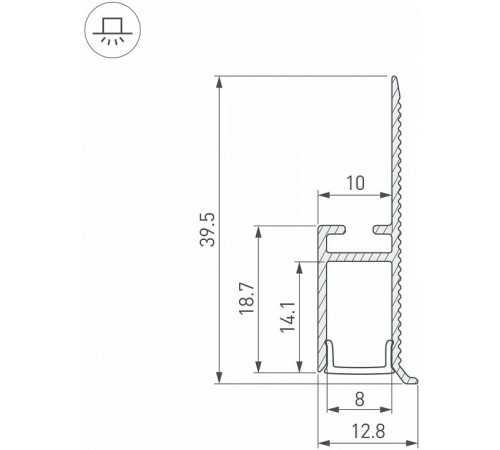 Профиль Arlight WALL-FANTOM-W10-2000 ANOD 043692