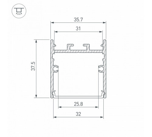Алюминиевый профиль Arlight SL-LINE-3638-LW-3000 WHITE 043975(1) Алюминиевый профиль Arlight SL-LINE-3638-LW-3000 WHITE 043975(1)