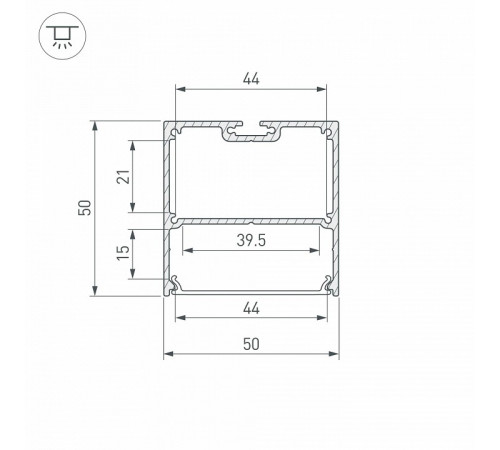 Алюминиевый профиль Arlight SL-LINE-5050-LW-3000 ANOD 043976 Алюминиевый профиль Arlight SL-LINE-5050-LW-3000 ANOD 043976