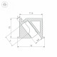 Алюминиевый профиль Arlight SL-BEVEL-H10-F14-2000 ANOD BLACK 044084