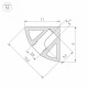 Алюминиевый профиль Arlight SL-KANT-H11-2000 ANOD BLACK 044086