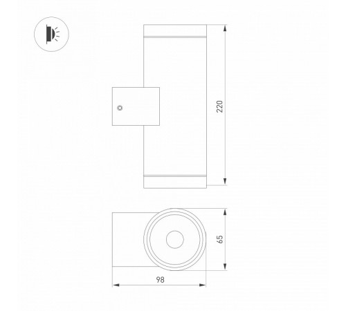 Уличный настенный светильник Arlight LGD-RAY-WALL-TWIN-R65-2x12W Day4000 044232 Уличный настенный светильник Arlight LGD-RAY-WALL-TWIN-R65-2x12W Day4000 044232