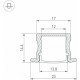 Алюминиевый профиль Arlight LINE-2315-F-2000 ANOD BLACK 044278