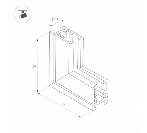 Коннектор угловой Arlight MAG-MICROCOSM-CON-L90-INT (BK, внутренний) 044529 Коннектор угловой Arlight MAG-MICROCOSM-CON-L90-INT (BK, внутренний) 044529