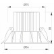 Встраиваемый светильник Arlight MS-FOGGY-BUILT-R86-10W Warm3000 (WH, 60 deg, 230V) 044623