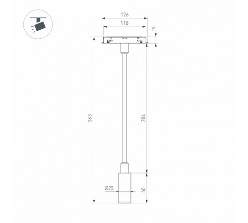 Трековый магнитный светильник Arlight MAG-ORIENT-SPOT-FLEX-R25-3W Day4000 (BK, 24 deg, 48V) 044647