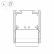 Алюминиевый профиль Arlight SL-LINE-4050-3L-2000 ANOD BLACK 044670