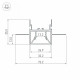 Алюминиевый профиль Arlight FOLED-CEIL-CENTER-3000 044853