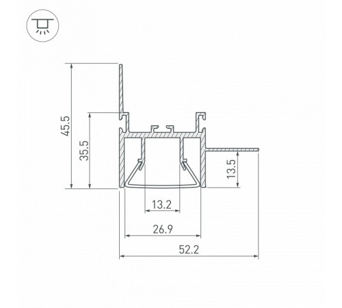 Алюминиевый профиль Arlight FOLED-WALL-3000 044857 Алюминиевый профиль Arlight FOLED-WALL-3000 044857