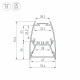 Алюминиевый профиль Arlight LINE-5075-U-HONEYCOMB-2000 BLACK 044885