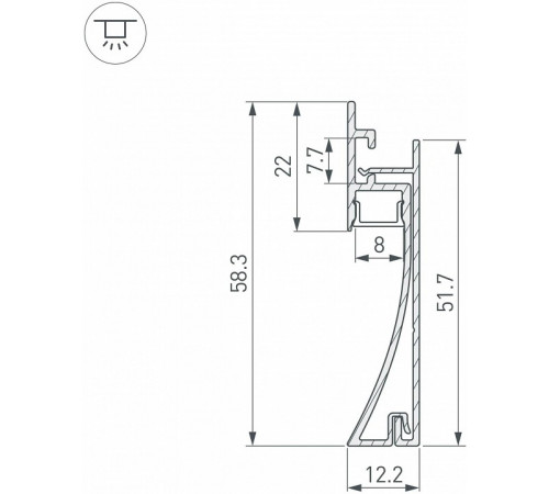 Профиль Arlight PLINTUS-H58-F-2000 BLACK 045286 Профиль Arlight PLINTUS-H58-F-2000 BLACK 045286