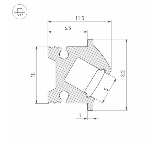 Профиль Arlight SL-BEVEL-H12-F13-2000 ANOD IRON GREY 045329 Профиль Arlight SL-BEVEL-H12-F13-2000 ANOD IRON GREY 045329