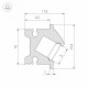 Профиль Arlight SL-BEVEL-H12-F13-2000 ANOD IRON GREY 045329