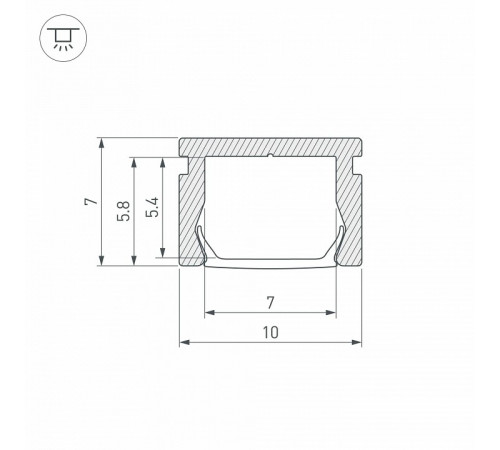 Алюминиевый профиль Arlight PIK-1007-3000 ANOD 045493 Алюминиевый профиль Arlight PIK-1007-3000 ANOD 045493