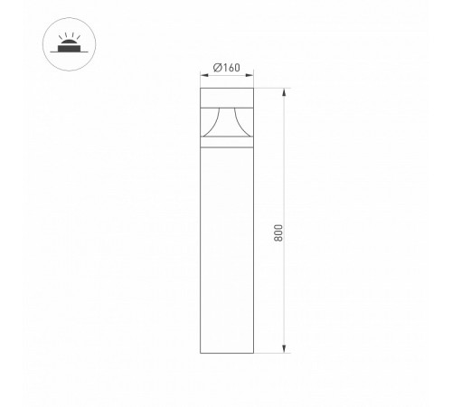 Ландшафтный светильник Arlight LGD-LANDMARK-BOLL-H800-20W Day4000-MIX 045533 Ландшафтный светильник Arlight LGD-LANDMARK-BOLL-H800-20W Day4000-MIX 045533