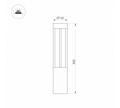 Ландшафтный светильник Arlight LGD-CASTELLO-BOLL-H800-20W Day4000-MIX 045537 Ландшафтный светильник Arlight LGD-CASTELLO-BOLL-H800-20W Day4000-MIX 045537