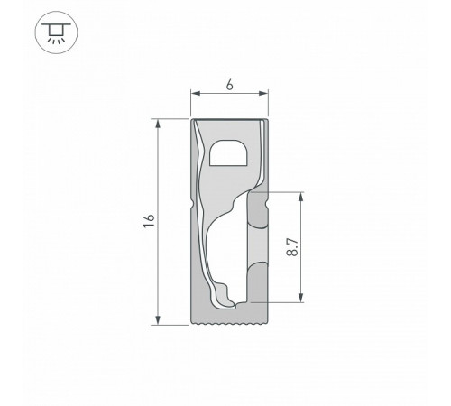 Силиконовый профиль Arlight WPH-FLEX-0616-SIDE-S9-5m FULL BLACK 045842 Силиконовый профиль Arlight WPH-FLEX-0616-SIDE-S9-5m FULL BLACK 045842
