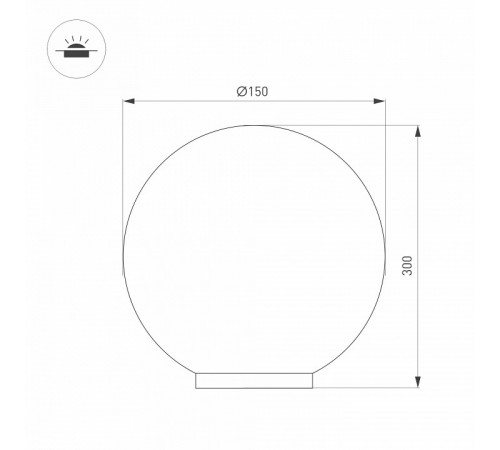 Ландшафтный светильник Arlight KT-GLOBE-R300-10W Warm3000 (DG, 275 deg, 24V) 046170