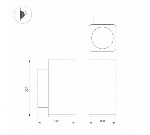 Уличный настенный светильник Arlight LGD-EVO-WALL-TWIN-S100x100-2x12W Day4000 (GR, 44 deg, 230V) 046194 Уличный настенный светильник Arlight LGD-EVO-WALL-TWIN-S100x100-2x12W Day4000 (GR, 44 deg, 230V) 046194
