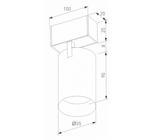 Трековый магнитный светильник Arlight MAG-SPOT-25-R90-9W Day4000 (BK, 30 deg, 24V, DALI) 046300
