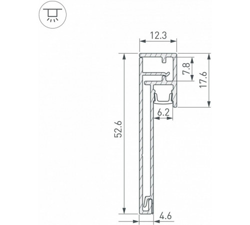 Профиль Arlight PLINTUS-H54B-2000 ANOD 046387 Профиль Arlight PLINTUS-H54B-2000 ANOD 046387