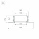 Профиль Arlight FANTOM-BENT-W49-SIDE-2000 ANOD 046423