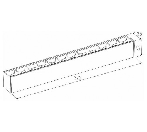 Трековый магнитный светильник Arlight MAG-LASER-45-L320-12W Day4000 (BK, 15 deg, 24V, DALI) 046525