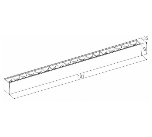 Трековый магнитный светильник Arlight MAG-LASER-45-L480-18W Day4000 (BK, 15 deg, 24V, DALI) 046542