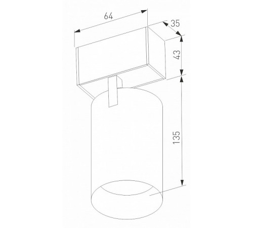 Трековый магнитный светильник Arlight MAG-SPOT-45-R85-12W Warm3000 (BK, 36 deg, 24V, DALI) 046593