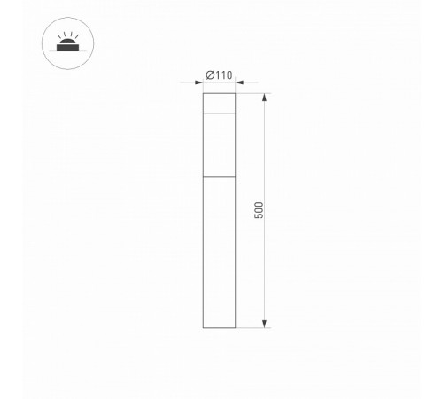 Ландшафтный светильник Arlight LGD-STEM-BOLL-H500-10W Warm3000 (BK, 185 deg, 230V) 046612 Ландшафтный светильник Arlight LGD-STEM-BOLL-H500-10W Warm3000 (BK, 185 deg, 230V) 046612