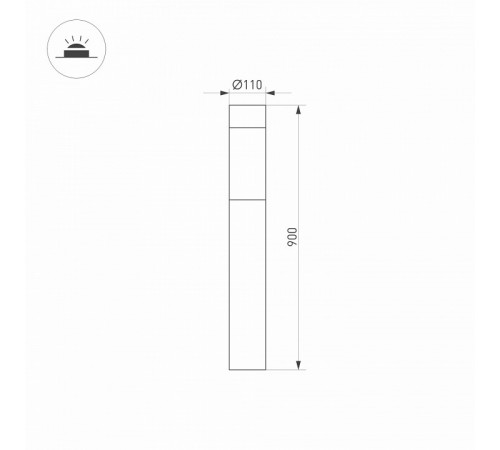Ландшафтный светильник Arlight LGD-STEM-BOLL-H900-10W Warm3000 (BK, 185 deg, 230V) 046613 Ландшафтный светильник Arlight LGD-STEM-BOLL-H900-10W Warm3000 (BK, 185 deg, 230V) 046613