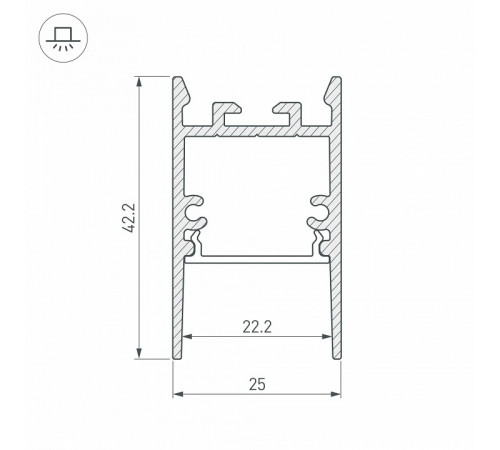 Профиль Arlight SL-COMFORT-2542-2000 BLACK 046934