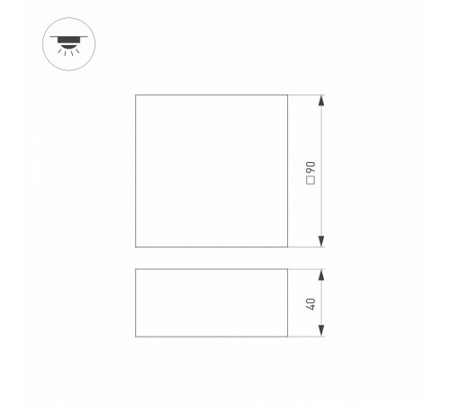 Встраиваемый светильник Arlight DL-GRIGLIATO-S90x90-6W Warm3000 047045