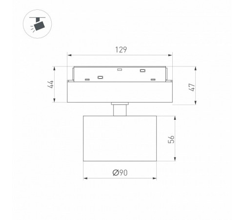 Трековый магнитный светильник Arlight MAG-ORIENT-RONDO-R90-9W Day4000 047145