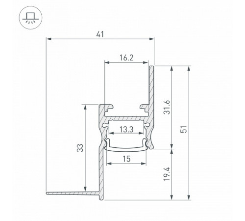 Алюминиевый профиль Arlight ARH-СEIL-S14-SHADOW-2000 BLACK 047183 Алюминиевый профиль Arlight ARH-СEIL-S14-SHADOW-2000 BLACK 047183