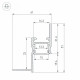 Алюминиевый профиль Arlight ARH-СEIL-S14-SHADOW-2000 BLACK 047183