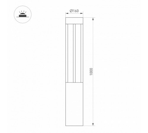 Ландшафтный светильник Arlight LGD-CASTELLO-BOLL-H1000-20W Warm3500-MIX 047685 Ландшафтный светильник Arlight LGD-CASTELLO-BOLL-H1000-20W Warm3500-MIX 047685
