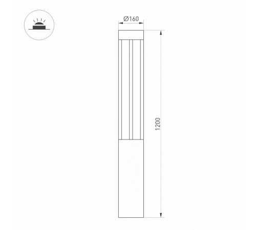 Ландшафтный светильник Arlight LGD-CASTELLO-BOLL-H1200-20W Warm3500-MIX 047686 Ландшафтный светильник Arlight LGD-CASTELLO-BOLL-H1200-20W Warm3500-MIX 047686