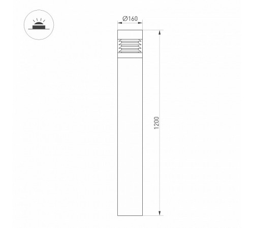 Ландшафтный светильник Arlight LGD-FRESNEL-BOLL-H1200-20W Warm3500-MIX 047688