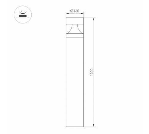 Ландшафтный светильник Arlight LGD-LANDMARK-BOLL-H1000-20W Warm3500-MIX 047691 Ландшафтный светильник Arlight LGD-LANDMARK-BOLL-H1000-20W Warm3500-MIX 047691